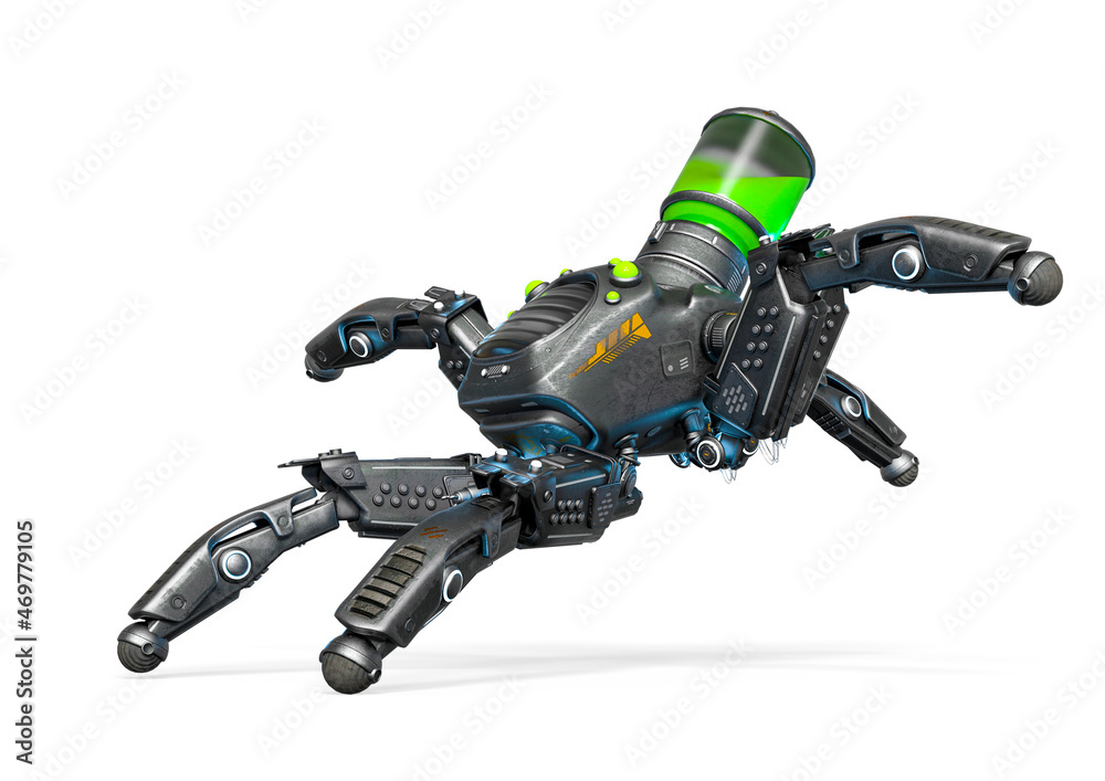 spider bot is landing after jump spider bot is landing after jump