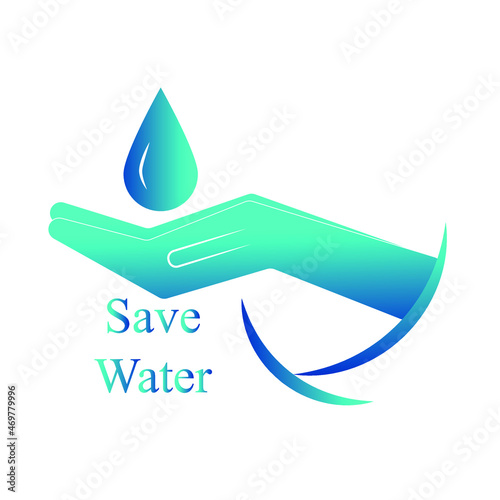World water day illustration with nature and water drop