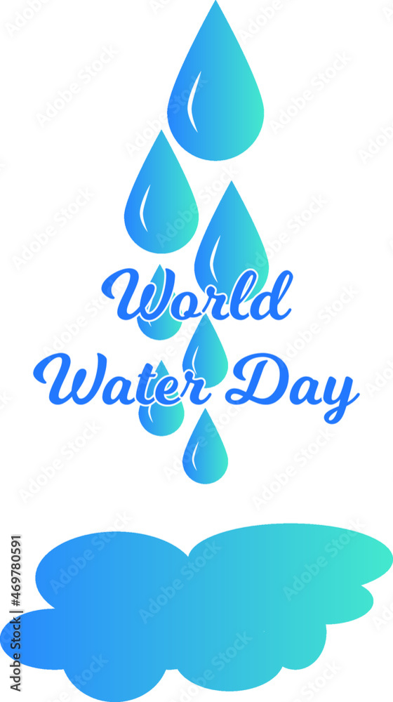 Flat world water day illustration design Flat world water day illustration design