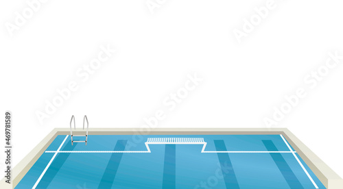 Waterpolo pool field. vector illustration