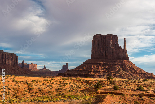 Iconic West Mitten Butte in the Monument Valley in Utah