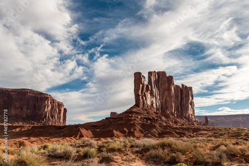 Unique rock formation in Monument Valley