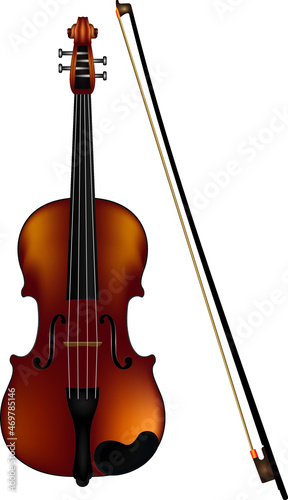 violin brown color in gread details