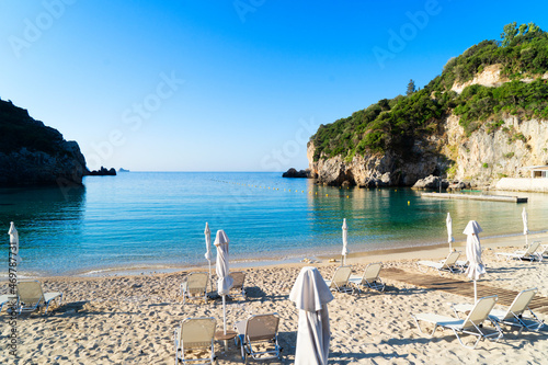 Fototapeta Naklejka Na Ścianę i Meble -  Paleokastritsa beach on Korfu, Greece