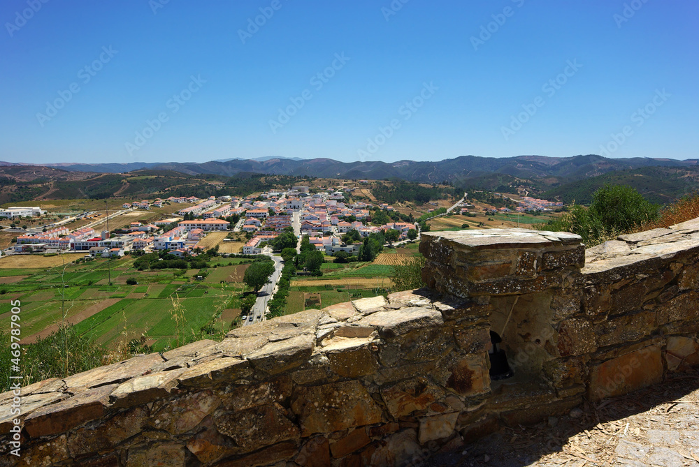 View from the top of the hill to the Aljezur village