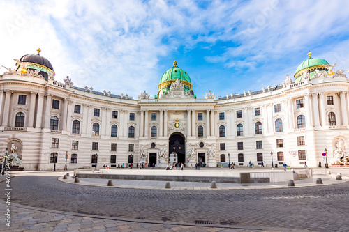 Hofburg palace on St. Michael square (Michaelerplatz) in Vienna, Austria photo