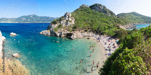 Fototapeta Naklejka Na Ścianę i Meble -  Timoni beach on Korfu, Greece