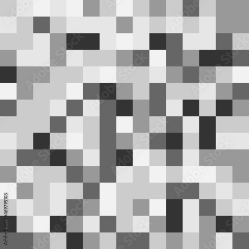 Censored pixel sign for prohibited content. Age restrictions. Grid pattern of gray squares.