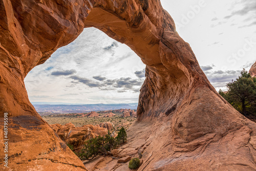 Great view on the Partition Arch in the Arches National Park Fototapet