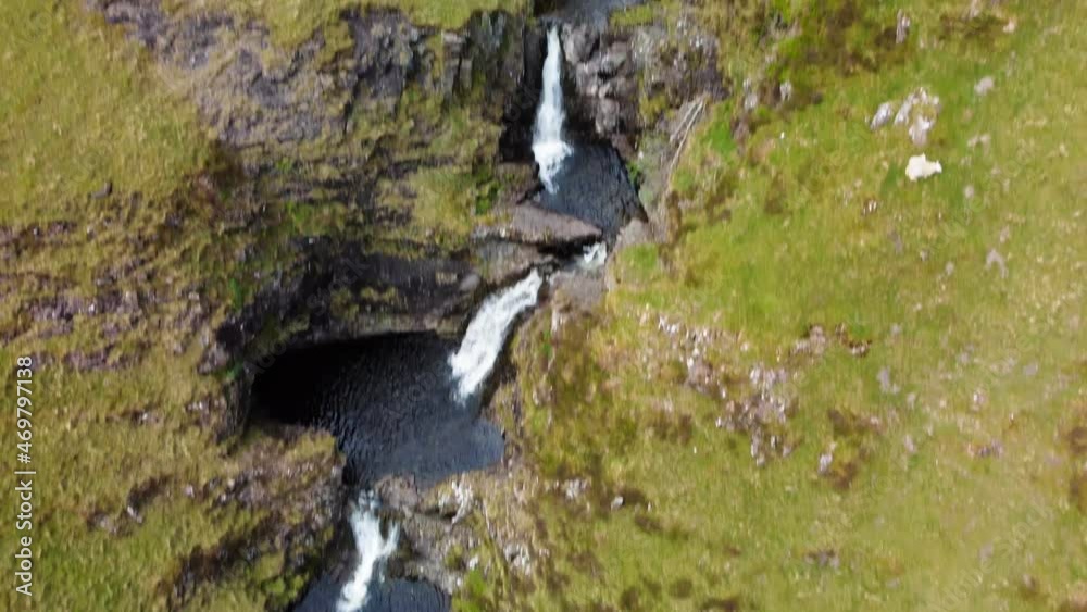 Aerial view of The Grey Mare's Tail, waterfall near Moffat, Scotland Aerial view of The Grey Mare's Tail, waterfall near Moffat, Scotland