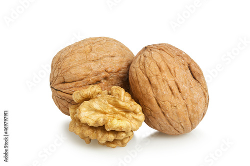 closeup of walnuts isolated