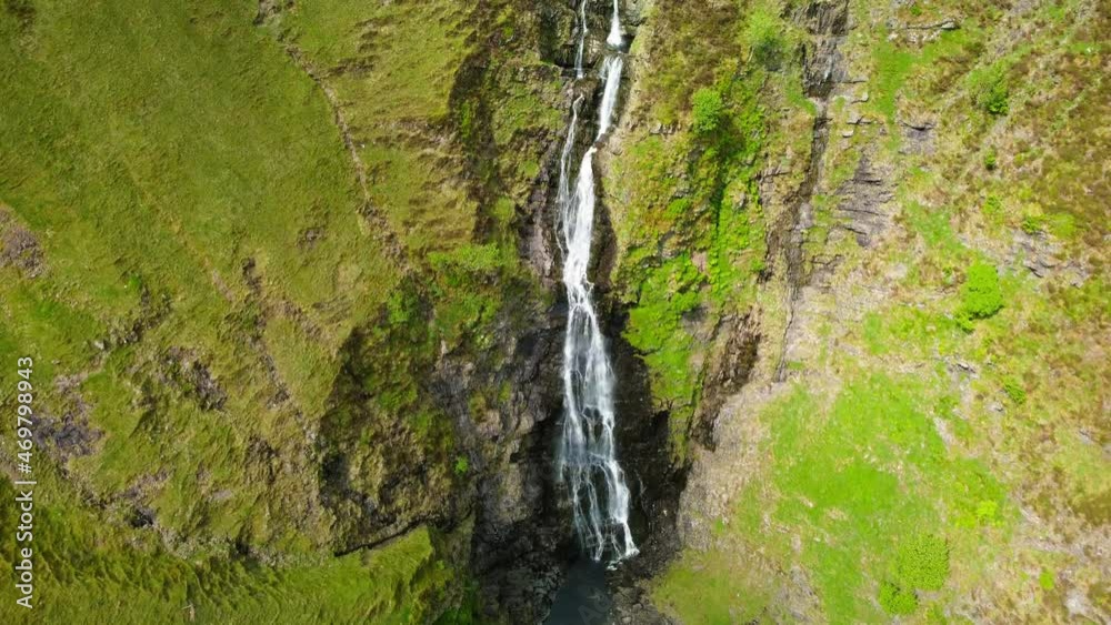 Aerial view of The Grey Mare's Tail, waterfall near Moffat, Scotland Aerial view of The Grey Mare's Tail, waterfall near Moffat, Scotland