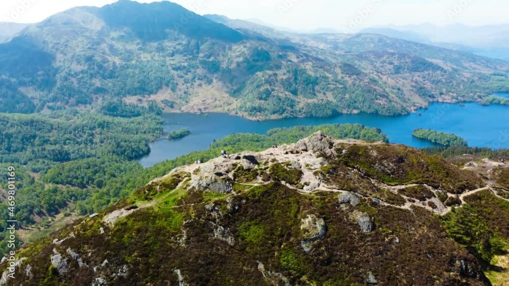 Ben A'an hill and the Loch Katrine, the Trossachs, Scotland Ben A'an hill and the Loch Katrine, the Trossachs, Scotland