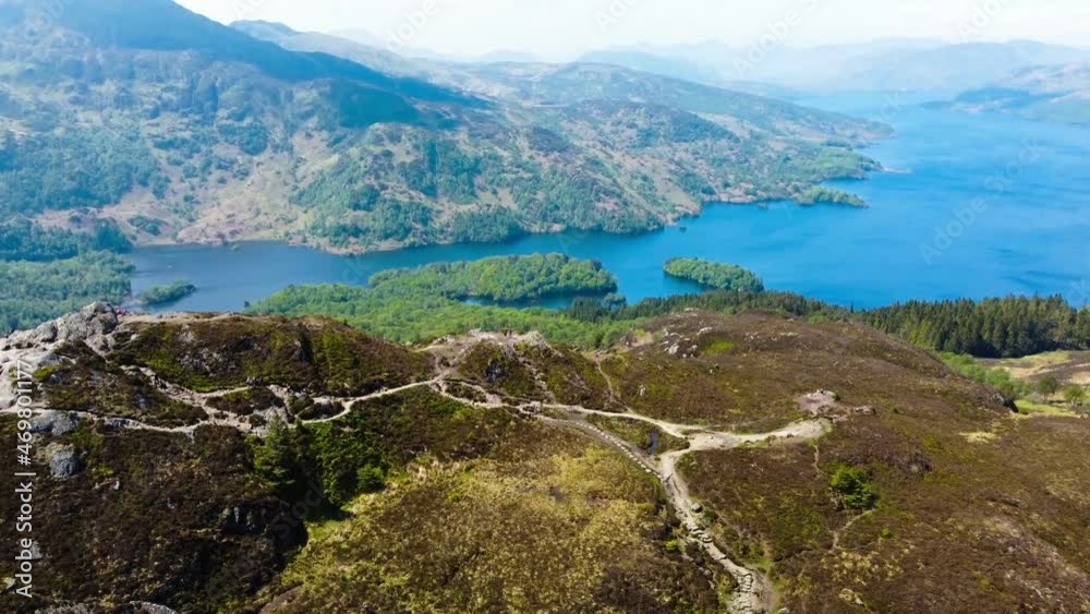 Ben A'an hill and the Loch Katrine, the Trossachs, Scotland Ben A'an hill and the Loch Katrine, the Trossachs, Scotland