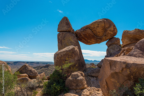 Scenic balanced rock in the Big Bend National Park