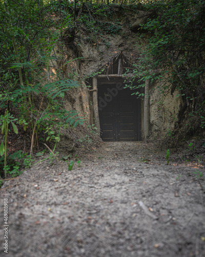 Tiny wine cellars at Szólád...