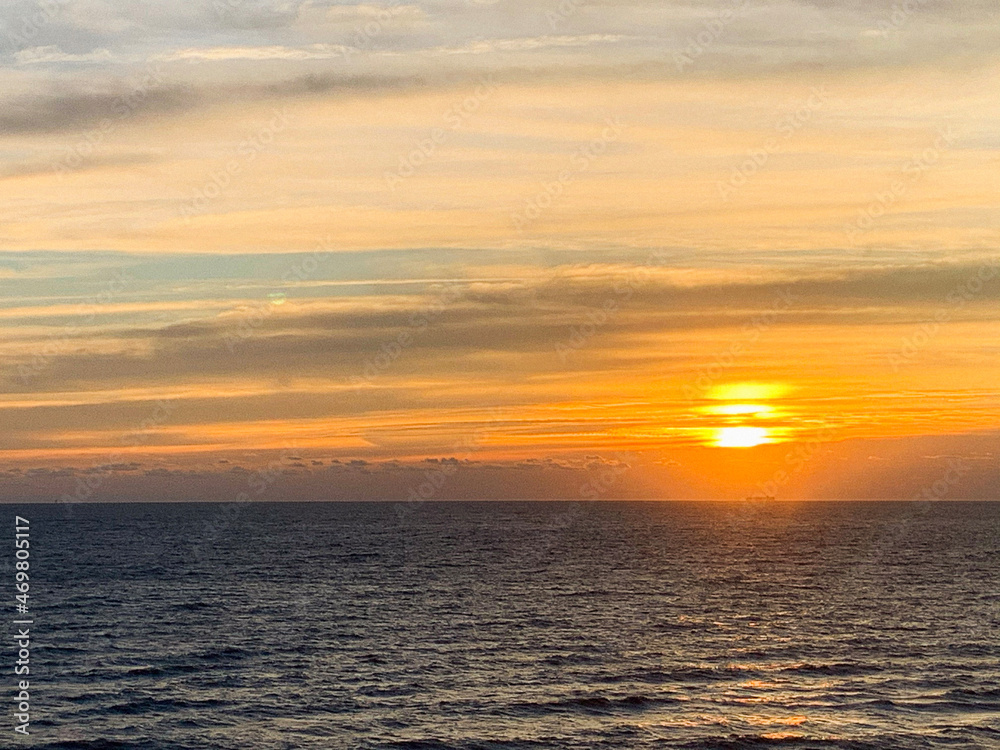 sunset sunrise over the sea