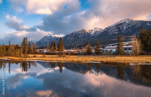 Canmore Mountain Town Reflections