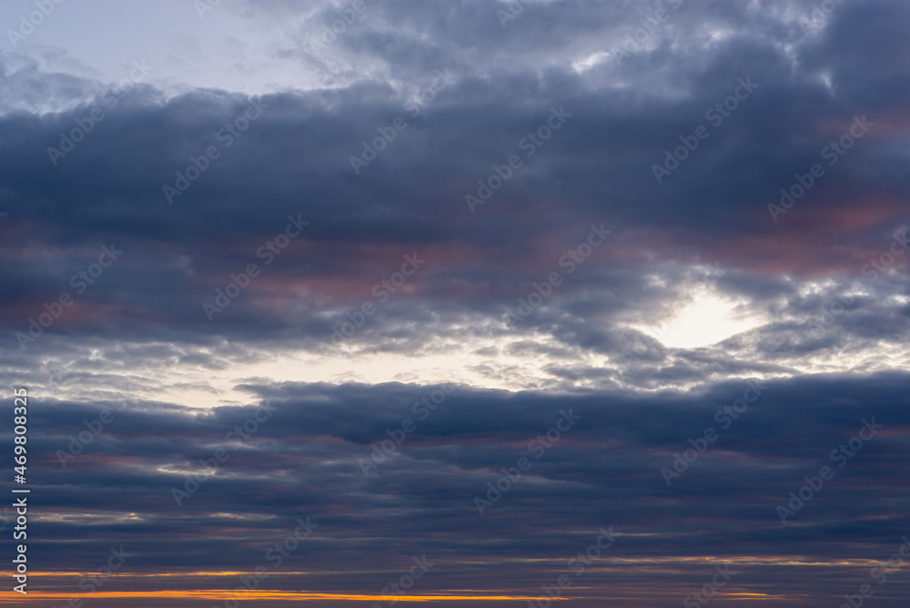 Fototapeta premium Dark blue clouds in the sky.