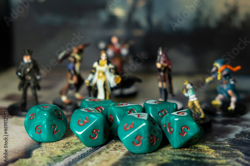 Fotografía Dices for role-playing and character figures