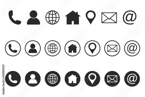 Web icon set. Blog and social media sign vector