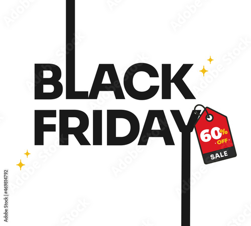 Black friday with discounts of up to 60% off on purchases