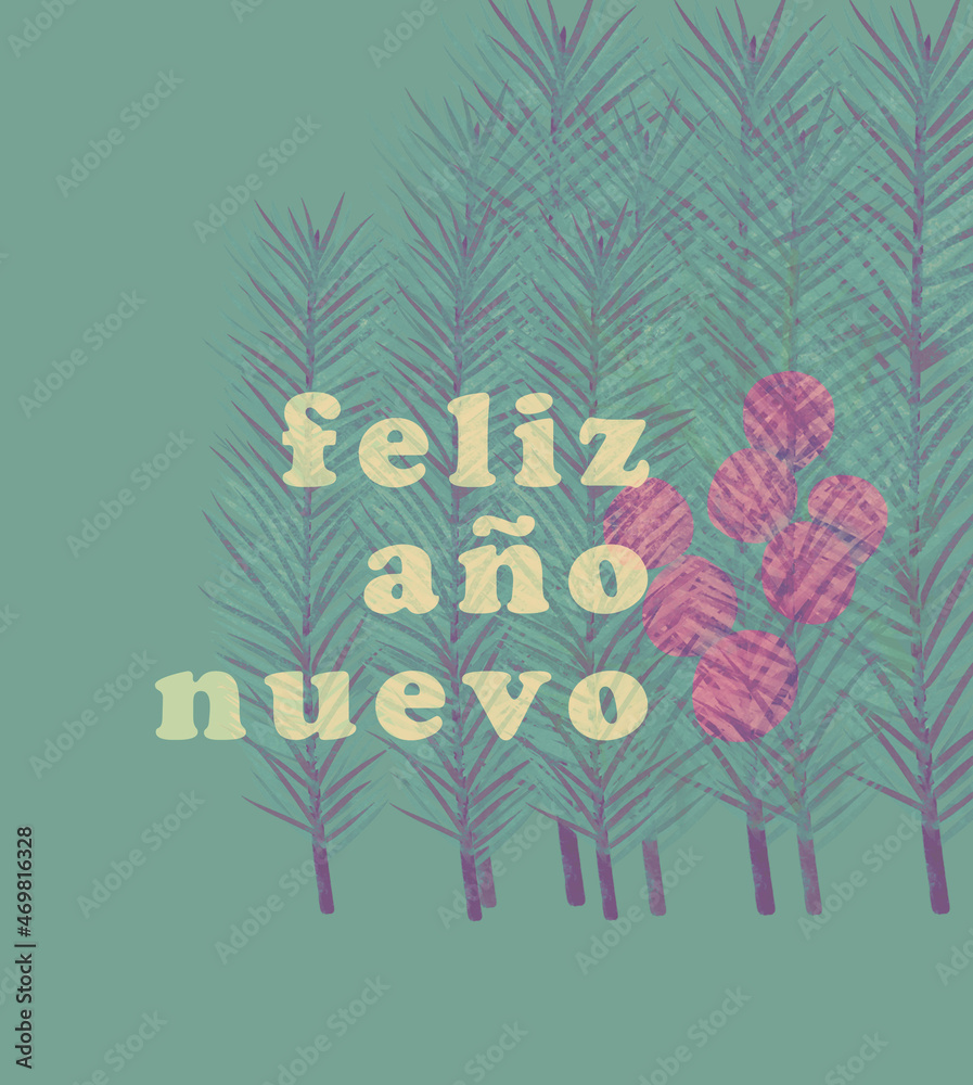 Fototapeta premium Christmas celebration spanish card for online publish