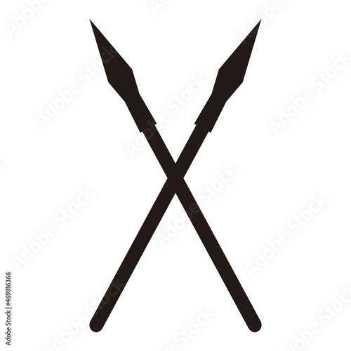 spear cross icon vector illustration sign