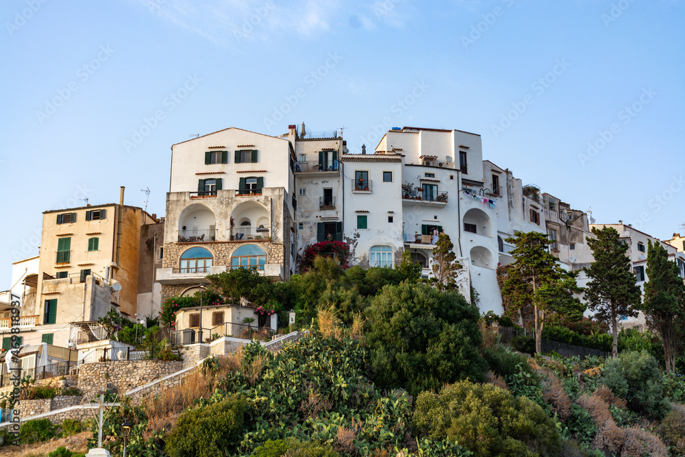 View on old part of Sperlonga, ancient Italian city in province Latina on Tyrrhenian sea, tourists vacation destination View on old part of Sperlonga, ancient Italian city in province Latina on Tyrrhenian sea, tourists vacation destination