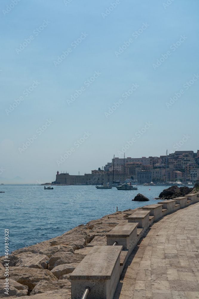 Morning walk in old part of Gaeta, ancient Italian city in province Latina Morning walk in old part of Gaeta, ancient Italian city in province Latina