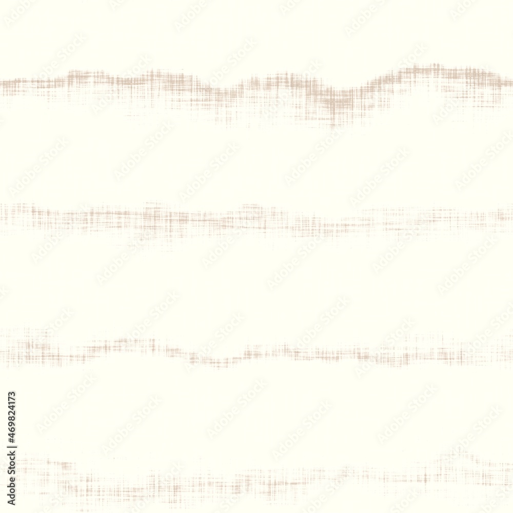 Obraz premium Minimal ecru jute plain horizontal stripe texture pattern. Two tone washed out beach decor background. Modern rustic brown sand color design. Seamless striped distress shabby chic pattern. 