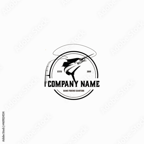 Marlin and tuna fishing Premium Vector
