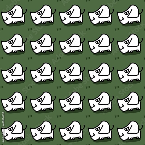 seamless pattern of cute dog cartoon