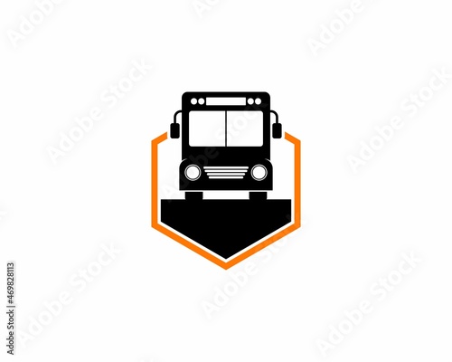 School bus in the hexagon shape