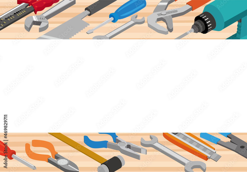 工具の飾り枠イラスト Stock Vector Adobe Stock