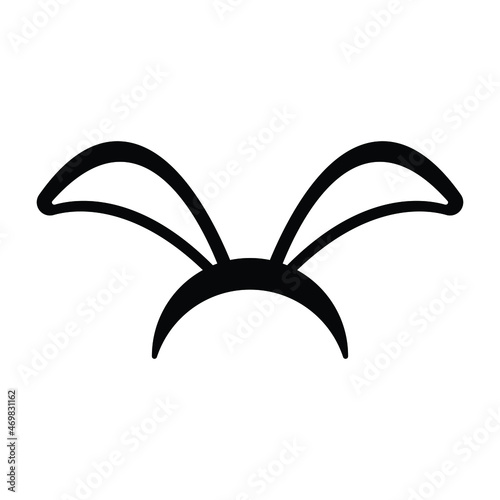 Easter bunny ears icon design isolated on white background