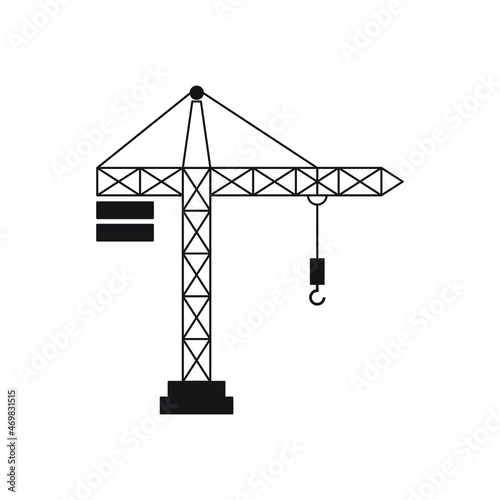 Building crane Icon design isolated on white background © NUCLEUS