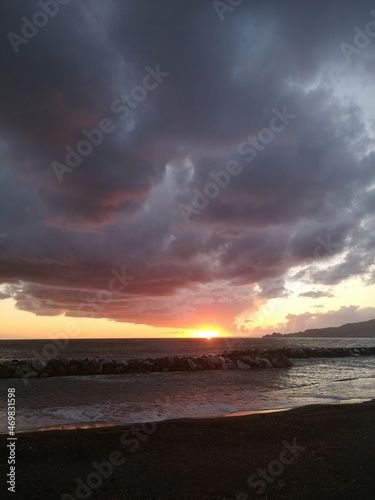 sunset on the beach