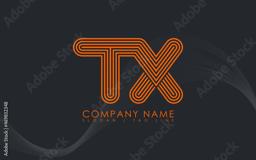 abstract geometric logo TVX collapsible teamwork team geometric shapes. suitable for company
