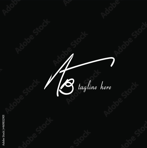 Simple Initial handwriting logo vector