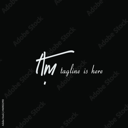 Simple Initial handwriting logo vector