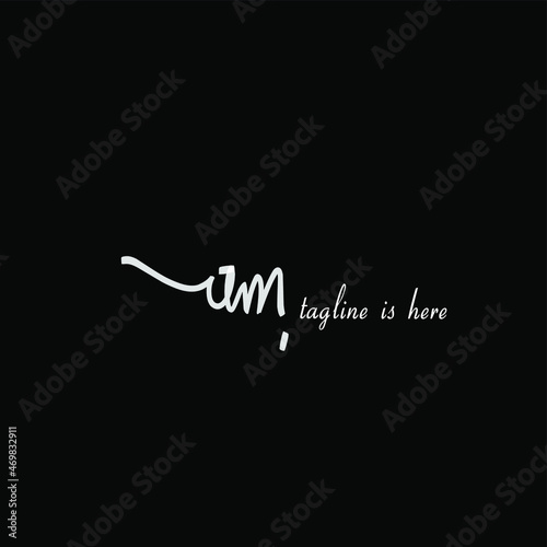 Simple Initial handwriting logo vector