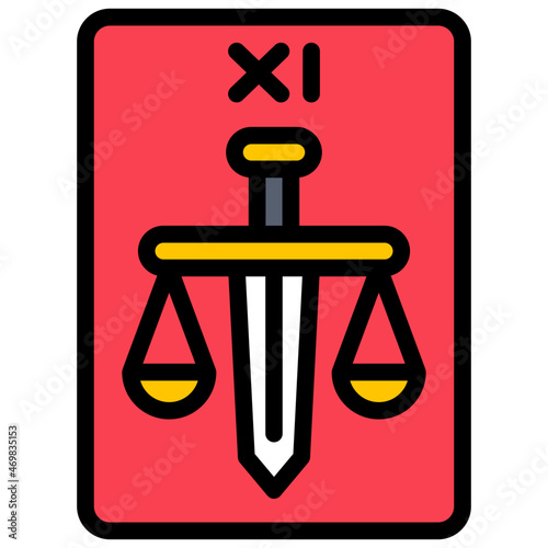 justice filled outline icon