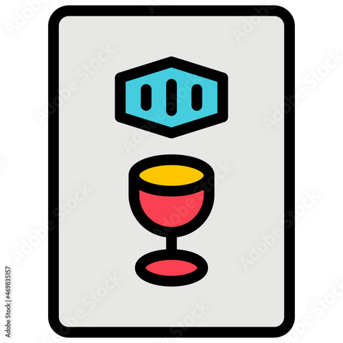 knight of cups filled outline icon