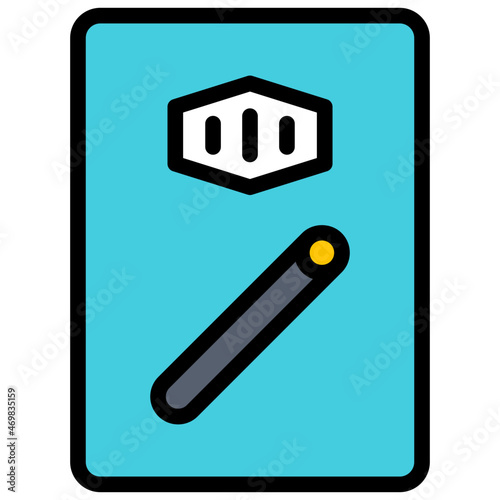 knight of wands filled outline icon