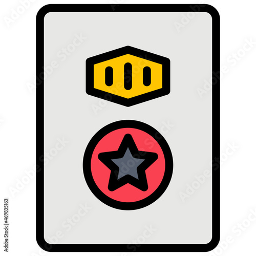 knight of pentacles filled outline icon