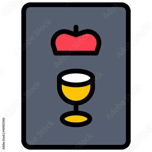 page of cups filled outline icon