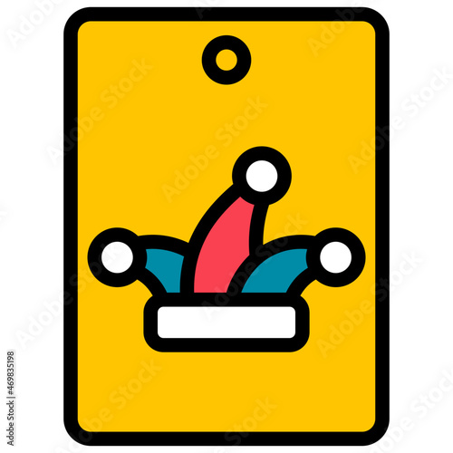 the fool filled outline icon