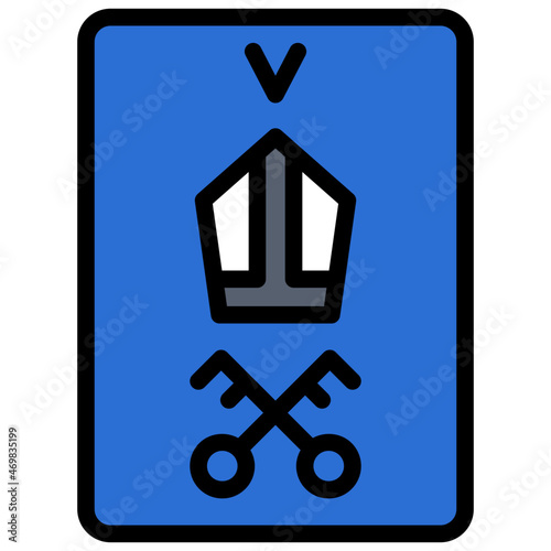 the hierophant filled outline icon