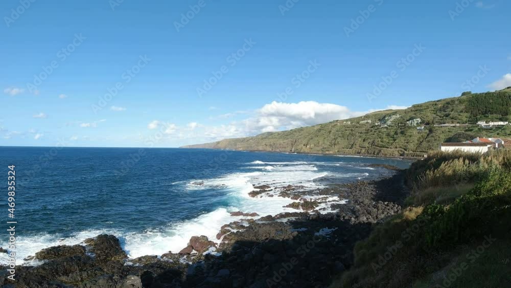 rough wild coast of azores island sao miguel rough wild coast of azores island sao miguel